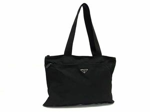 1円 ■美品■ PRADA プラダ テスートナイロン トートバッグ ショルダーバッグ 肩掛け レディース ブラック系 BG7888