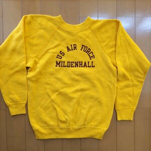 ヴィンテージ 70s チャンピオン champion スウェット US AIR FORCE MILDENHALL フェルトプリント　キッズUS Ｍ