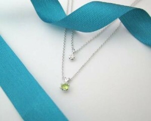 8月の誕生石 ペリドット ダイヤモンド シルバーアクセサリー ジュエリー 日本製 シルバーネックレス 誕生日プレゼント ギフト 贈り物