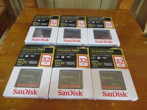 69745 SanDisk Extreme PRO 32GB サンディスク エクストリーム プロ コンパクトフラッシュ カード 6枚セット 新品・未使用・未開封
