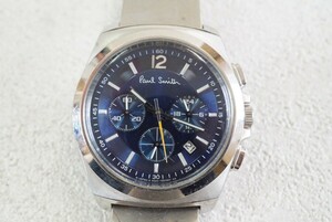 F1058 Paul Smith/ポール・スミス クロノグラフ 青文字盤 メンズ 腕時計 ブランド アクセサリー クォーツ ヴィンテージ 不動品