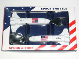 PECOWARE USA スペースシャトル スプーン＆フォーク 未使用 子供用 カトラリー