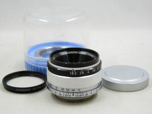 [22586Z1]★新品級美観★CANON LENS 35mm F1.8 Lマウント フィルター・Pケース付き