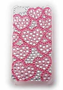 キラキラ ラインストーン iPhone4/4S ピンクハート ダイヤモンド