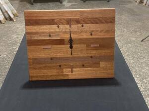 ブラックチェリー電波時計　ウォールクロック 掛け時計 ウッドクロック 木製 シンプル 男前インテリア カフェ 時計
