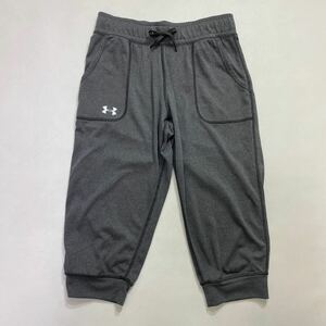 47 美品 UNDER ARMOUR アンダーアーマー スウェット クォーターパンツ UAテック カプリ クロップド スポーツ フィットネス ヨガ 40413D