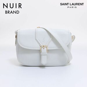 【全品20%OFFクーポン】 イヴ・サンローラン YVES SAINT LAURENT ショルダーバッグ レザー ホワイト