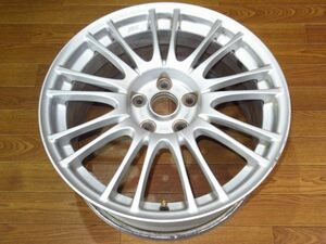 鍛造 スバル WRX STi純正 8.5J-18 off+55 pcd114.3/5H １８インチアルミホイール１本　インプレッサGRB/GVB/GAB