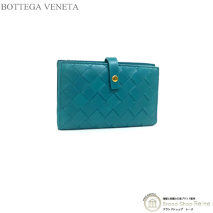 ボッテガ ヴェネタ （BOTTEGA VENETA） イントレチャート ウォレット 二つ折り 財布 609070 マラード（新品）