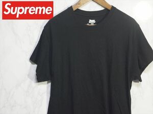 美品 Supreme シュプリーム×Hanes comfortSoft 半袖Tシャツ 無地 夏用 Ｍサイズ 黒 ブラック メンズファッション 綿１００％ ストリート