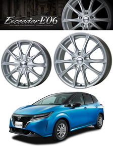 業販品 新品 Exceeder E06 18インチ 7J+55 5-100 メタルシルバー 特選タイヤ 215/35R18 4本SET 普通車 乗用車 夏タイヤ ラジアルタイヤ