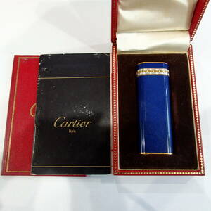 1円スタート激レア アンティーク Cartier カルティエ ブルー パンテール 箱付き ガスライター 30334 11-2