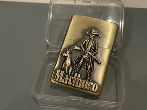 1円 ZIPPO ライター マルボロ Marlboroジッポ Zippoオイルライター真鍮製 中古品 喫煙グッズジッポー E9801