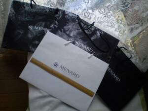 ◆USED◆ショップ紙袋：4枚《MENARD・メナード》黒3枚白1枚