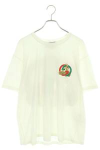 グッチ GUCCI パレス 22AW 548334 XJE1C サイズ:XL ダブルネームロゴプリントTシャツ 中古 SB01