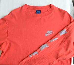 80sビンテージ NIKE ナイキ 袖ロゴ ロンT 長袖Tシャツ size M 紺タグ USA製