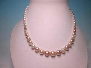 【江月】K18 綺麗な本真珠のデザインネックレス 17,5g ケース付