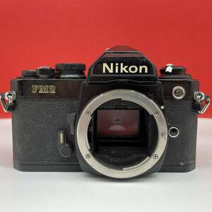 □ Nikon FM2N フィルムカメラ 一眼レフカメラ ブラック ボディ シャッター、露出計OK ニコン