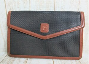 BALLY/バリー：ヴィンテージ クラッチバッグ 2WAY オールド チェーンショルダー 中古/USED