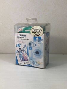 未使用チェキ FUJIFILM instax mini 7 カードサイズ写真インスタントカメラ　お買得セット　cheki pop 富士フィルム 