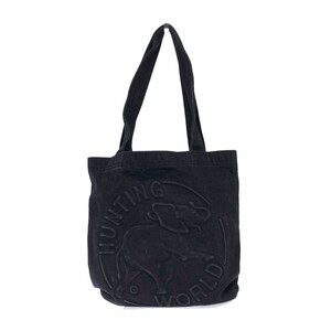 ◆HUNTING WORLD ハンティングワールド サファリトゥデイ トートバッグ◆ ブラック デニム レディース USA製 bag 鞄
