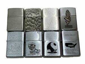 ジャンク 着火未確認 ZIPPO ジッポー 8点セット 1970年代 1990年代 2000年代 USS MIDWAY 等も含む [TK24-0502-3]