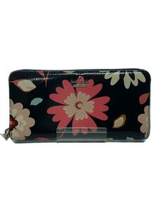 kate spade new york◆長財布/PVC/BLK/花柄/レディース/kate spade/ケイトスペード