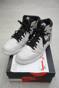 美品 NIKE ナイキ AIR JORDAN 1 RETRO HIGH OG エアジョーダン1 AJ1 DEFIANT ディファイアント スニーカー CD6578-006 灰US11本物 406O▲