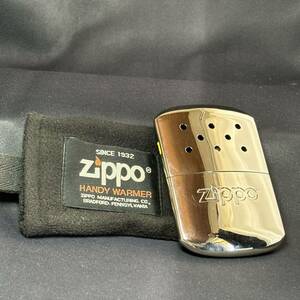 Zippo ジッポー 携帯カイロ HANDY WARMER ハンディウォーマー ハクキンカイロ シルバーカラー 収納袋付