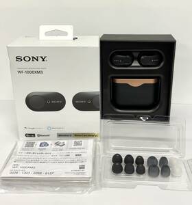 1円スタート 美品 SONY WF-1000XM3 Bluetooth ワイヤレスイヤホン ブラック ソニー ノイズキャンセリング ハンズフリー 完全ワイヤレス