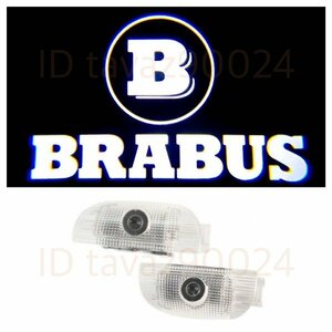 Mercedes Benz BRABUS ロゴ カーテシランプ LED 純正交換 W220 R230 S/SL クラス プロジェクター　ドア ライト メルセデス ベンツ マーク