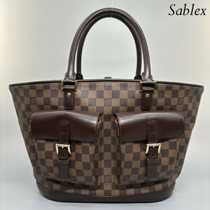 1円【超極美品】LOUIS VUITTON ルイ ヴィトン ダミエ マノスクGM トートバッグ ラージトート ハンドバッグ ショルダーバッグ