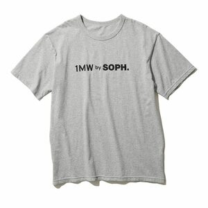 GU×SOPH Tシャツ スター グレー ロゴプリント M ジーユー ソフ コラボ 1MWbySOPH2 クルーネックT 半そで 灰 AOP
