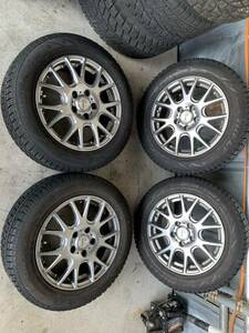 送料込み！205/60R16 HIFLY win-turi 21年製 8mm 社外ホイール付き 16×6.5J 中古４本セット