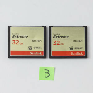 SanDisk Extreme　CFカード【32GB ・中古2枚組】 120MB/s 　サンディスク　コンパクトフラッシュ (３)