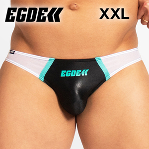 【即完売！超光沢&メッシュ！】EGDE CUTOVER ビキニ 黒 XXL/GMW AQUX GX3 PPG TMコレクション surfblade TOOT asics mizuno arena