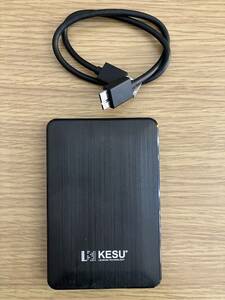 KESU　ポータブルHDD　1TB　使用時間9489H　USB3.0