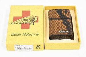 Zippo ジッポー Indian Motocycle（アニマルレザー・パイソン柄）オイルライター 箱付 喫煙具 20792688