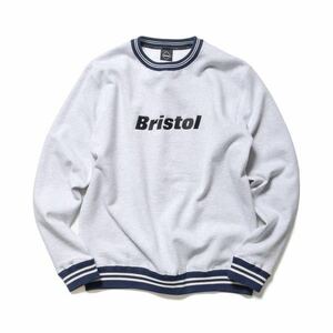 ☆美品 F.C.Real Bristol FCRB COLOR RIBBED CREWNECK SWEAT ブリストル スウェット グレー 紺 S 裏起毛 メンズ SOPH SOPHNET ソフ 22AW