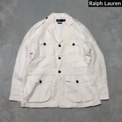 イタリア製 Ralph Lauren サファリジャケット 麻リネン レーヨン