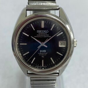 Y306-O18-3173◎SEIKO セイコー KS キングセイコー スペシャル ハイビート クロノメーター デイト 自動巻 黒文字盤 メンズ 腕時計 稼働 ④