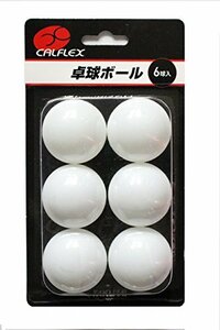 サクライ貿易(SAKURAI) CALFLEX(カルフレックス) 卓球 卓球ボール 6個入り ホワイト CTB-006
