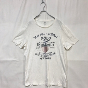 POLO SPORT RALPH LAUREN/ポロラルフローレン Tシャツ プリントTシャツ ロゴマーク ホワイト 白 メンズ コットン100％ サイズM