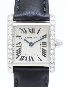 カルティエ タンクフランセーズＳＭ　Ｋ１８WGダイヤ レディス 腕時計