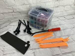 プラスチック製リベット バンパークリップ 680個 23種類 新品 内張り剥がし工具付き フェンダー