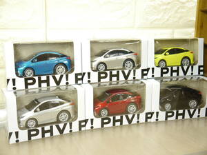 ◆6色セット◆　トヨタ/TOYOTA プリウス/PRIUS PHV プルバックカー 非売品ミニカー ◆