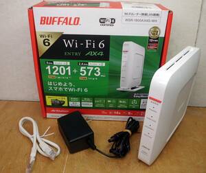 ★即決! BUFFALO バッファロー WSR-1800AX4S Wi-Fi 6 11ax対応 Wi-Fiルーター 1201+573Mbps AirStation ★ 正常動作品 ★