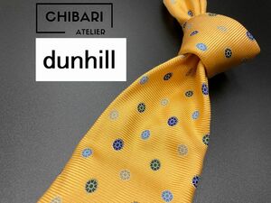 【超美品】dunhill　ダンヒル　ドット柄　ネクタイ　3本以上送料無料　イエロー系　0501116