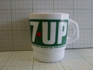 7UP　マグカップ　ミルキーガラス　セブンアップ　Bタイプ　ミルクガラス　プリントマグ　アメ雑