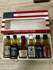 【古酒未開封】ミニチュア テネシー&バーボンウィスキーズ 6本セット american classics ミニチュアボトル各種 50ml/40% 〜K0415-19